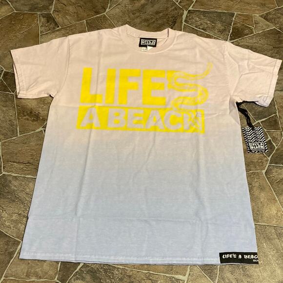 NWT Life’s A Beach Ombré Short Sleeve Tee Sz Small - Picture 2 of 9